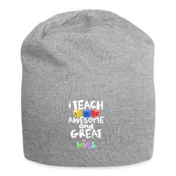 Ich lehre Awesome Great Kids ABC Lehrer Geschenk - Jersey-Beanie - Grau meliert - Vorne