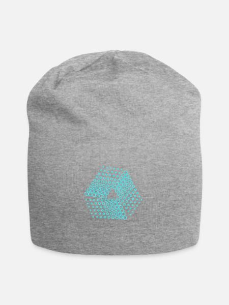 abstrakte punkte - Jersey-Beanie - Grau meliert