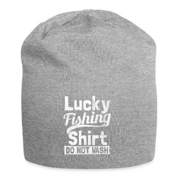 This is my lucky charm for fishing - Jersey Beanie - heather grey - Front