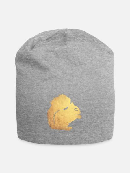 gold eichhörnchen - Jersey-Beanie - Grau meliert