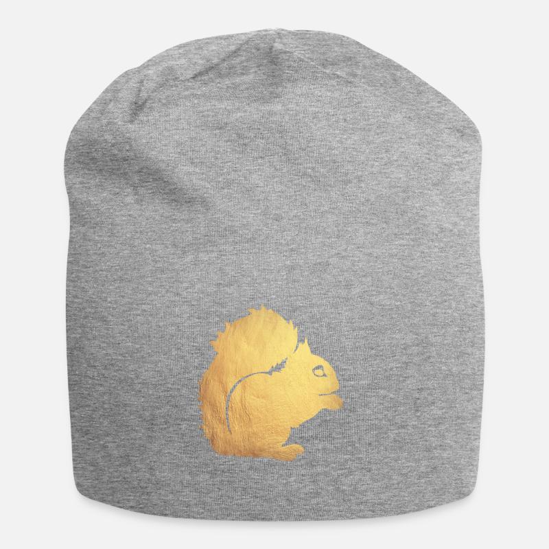 gold eichhörnchen - Jersey-Beanie - Grau meliert