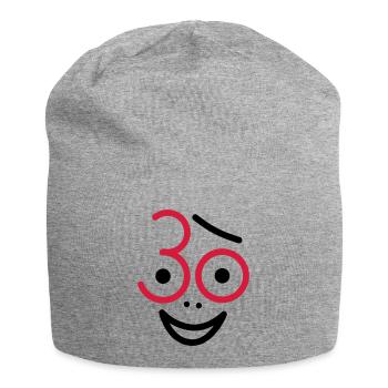 Juhu 30 Jahre ! - Jersey-Beanie - Grau meliert - Vorne