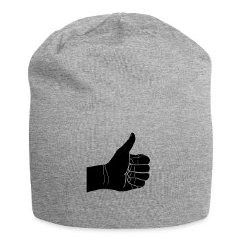 daumen hoch - Jersey-Beanie - Grau meliert - Vorne