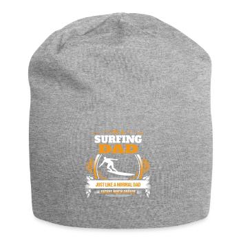 Surfender Vati-Hemd-Geschenk-Idee - Jersey-Beanie - Grau meliert - Vorne