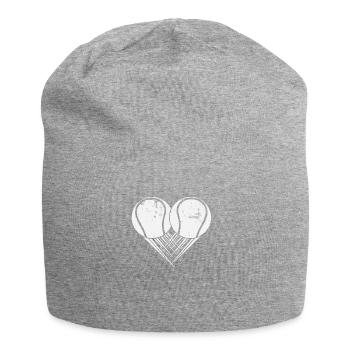 Ich liebe Tennis Mein Herz für Tennis Geschenk - Jersey-Beanie - Grau meliert - Vorne