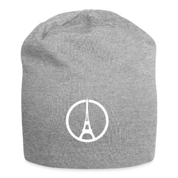France Peace Sign Eiffel Tower Frenchman Pride - Jersey Beanie - heather grey - Front
