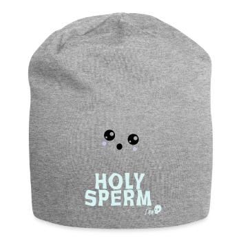 Holy sperm - Jersey Beanie - heather grey - Front
