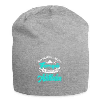 Therapie Adelboden Skifahren Skifahrer Skiresort G - Jersey-Beanie - Grau meliert - Vorne