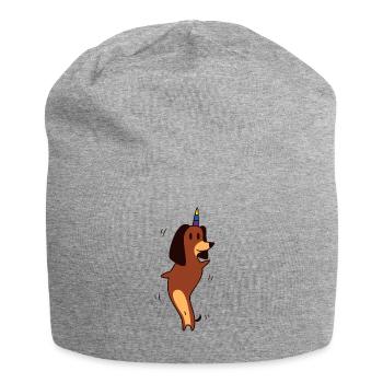 Teckel danser Licorne chien cadeau drôle gay - Bonnet en jersey - gris chiné - Devant