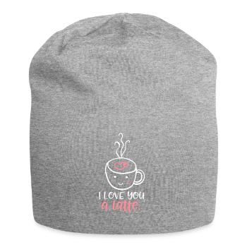 Ich liebe dich ein Latte - Jersey-Beanie - Grau meliert - Vorne