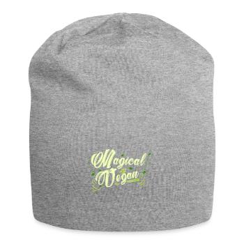 Vegan magique - végétalien magique - les droits des animaux - Bonnet en jersey - gris chiné - Devant