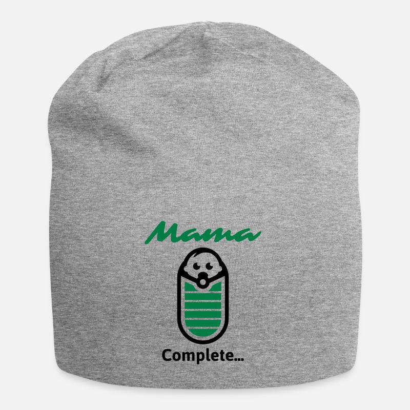 Mama complète ... - Bonnet en jersey - gris chiné