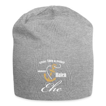Nächster Hafen Ehe Variante 5 - Jersey-Beanie - Grau meliert - Vorne