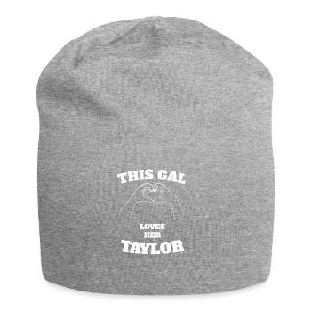 This Gal Loves Her Taylor Valentine Day Gift - Jersey Beanie - heather grey - Front