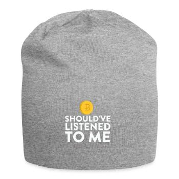 Bitcoin aurait dû m'écouter HODL - Bonnet en jersey - gris chiné - Devant