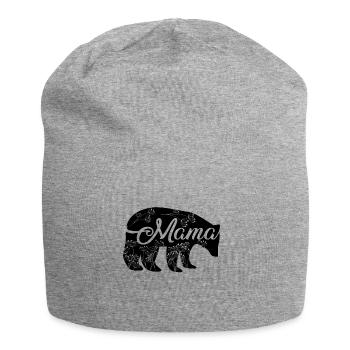 Maman Ours Grossesse Cadeau Fête des Mères - Bonnet en jersey - gris chiné - Devant