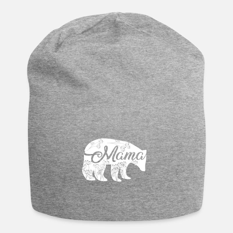 Mama Bear Mama Bär Muttertagsgeschenk - Jersey-Beanie - Grau meliert