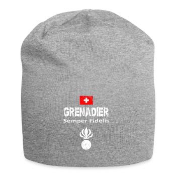 Grenadier Switzerland military army isone gift - Jersey Beanie - heather grey - Front