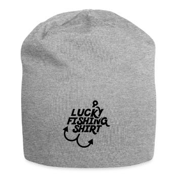 Lucky Fishing Shirt - Lucky Charm Angelshirt - Jersey Beanie - heather grey - Front