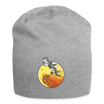 Unicorn funny funny birthday gift sweet - Jersey Beanie - heather grey - Front