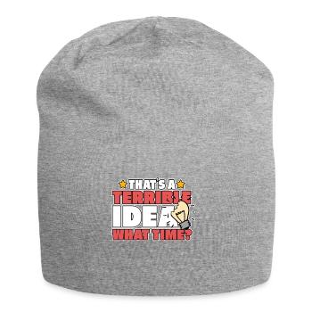 TERRIBLE IDEA - Jersey Beanie - heather grey - Front