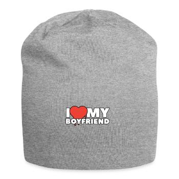 i love my boyfriend - Jersey-Beanie - Grau meliert - Vorne
