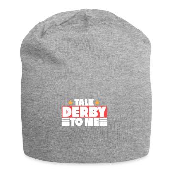 TALK DERBY - Jersey Beanie - heather grey - Front
