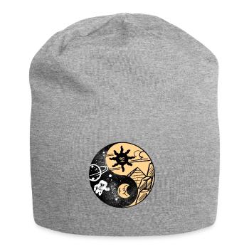 Lumière de symbole de Tai Chi chinois Yin Yang Space - Bonnet en jersey - gris chiné - Devant