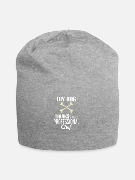 Dog Lover, Professional Chef, Hooman, Dog Dad, Dog - Jersey-Beanie - Grau meliert