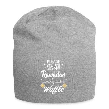 T-shirt Ramadan - On dirait une gaufre - Bonnet en jersey - gris chiné - Devant