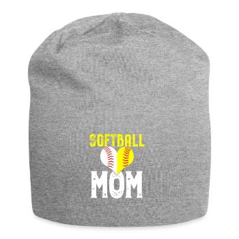 Softball Mom Liebe Geschenk - Jersey-Beanie - Grau meliert - Vorne