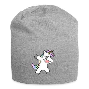 Dab Dance Dabbing Unicorn Tanzendes Einhorn - Jersey-Beanie - Grau meliert - Vorne