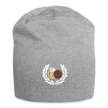 Laurel Wreath Football Beer Gift Idea Party - Jersey Beanie - heather grey - Front