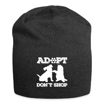 Adopt do not shop - Jersey Beanie - charcoal grey - Front