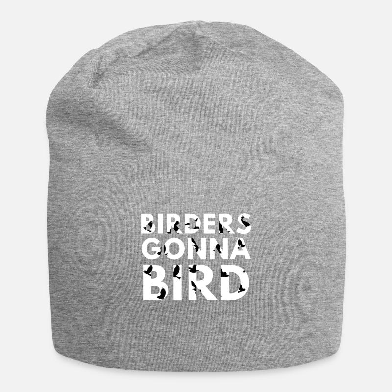 Birdwatching - Vogelbeobachtung - Vögel - Birding - Jersey-Beanie - Grau meliert