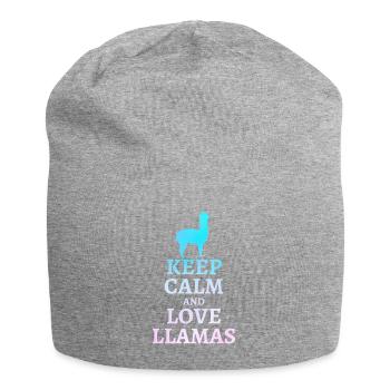 llama - Jersey-Beanie - Grau meliert - Vorne