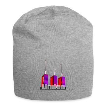 Hannover Linden Heizkraftwerk, Drei warme Brüder - Jersey-Beanie - Grau meliert - Vorne