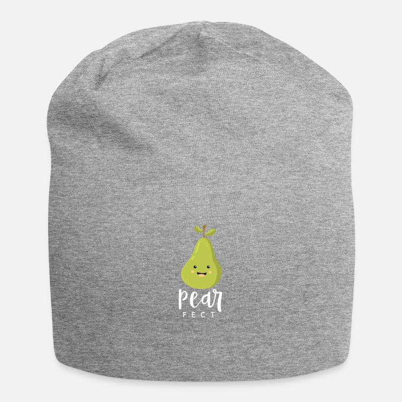 Vegetarier Birne Perfekt Pearfect Lustig Geschenk - Jersey-Beanie - Grau meliert