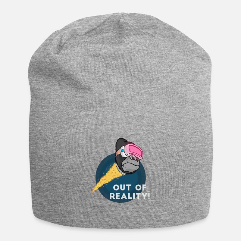 Gorilla Virtualreality Monkey Affe Nerd Computer - Jersey-Beanie - Grau meliert