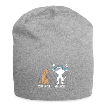 Your Uncle My Uncle Dog Wolf T-Shirt Gift - Jersey Beanie - heather grey - Front
