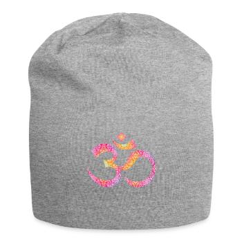 Om mandala - Bonnet en jersey - gris chiné - Devant