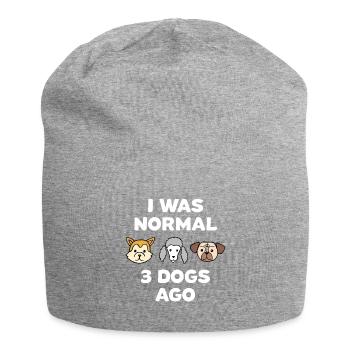 Lustiges Hunde Design für Leute mit vielen Hunden - Jersey-Beanie - Grau meliert - Vorne