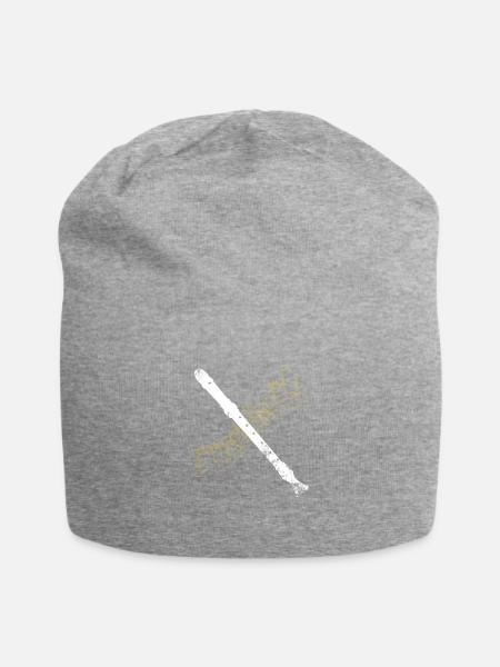 Flöte ist mein Leben. Flöten Musik Geschenk - Jersey-Beanie - Grau meliert