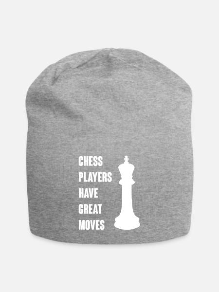 Chess - Chess set - Chess pieces - King - Jersey Beanie - heather grey