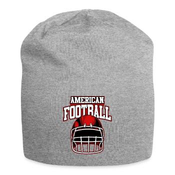 Cool American Football Sport Helm Fan Shirts|NaKos - Jersey-Beanie - Grau meliert - Vorne