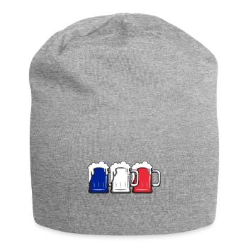 France - Coupe du Monde - Cadeau - Bière - Bonnet en jersey - gris chiné - Devant