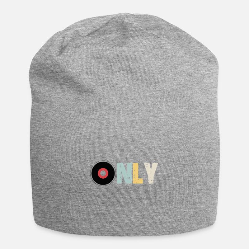 Vinyl Only - Jersey-Beanie - Grau meliert