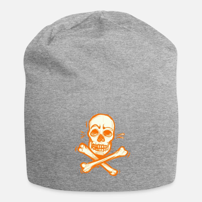Dead Pirate Skull - Bonnet en jersey - gris chiné
