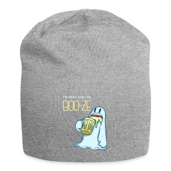 BOO - Geist - Gespenst - Bier - Party - Feiern - Jersey-Beanie - Grau meliert - Vorne