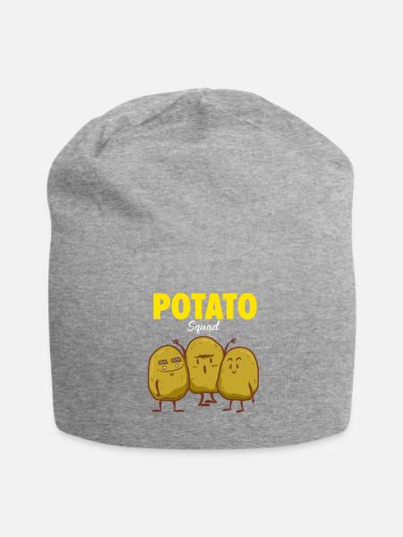 Équipe de pommes de terre - Amis - Pomme de terre - Amitié - Bonnet en jersey - gris chiné